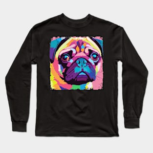 Pug Pop Art - Dog Lover Gifts Long Sleeve T-Shirt